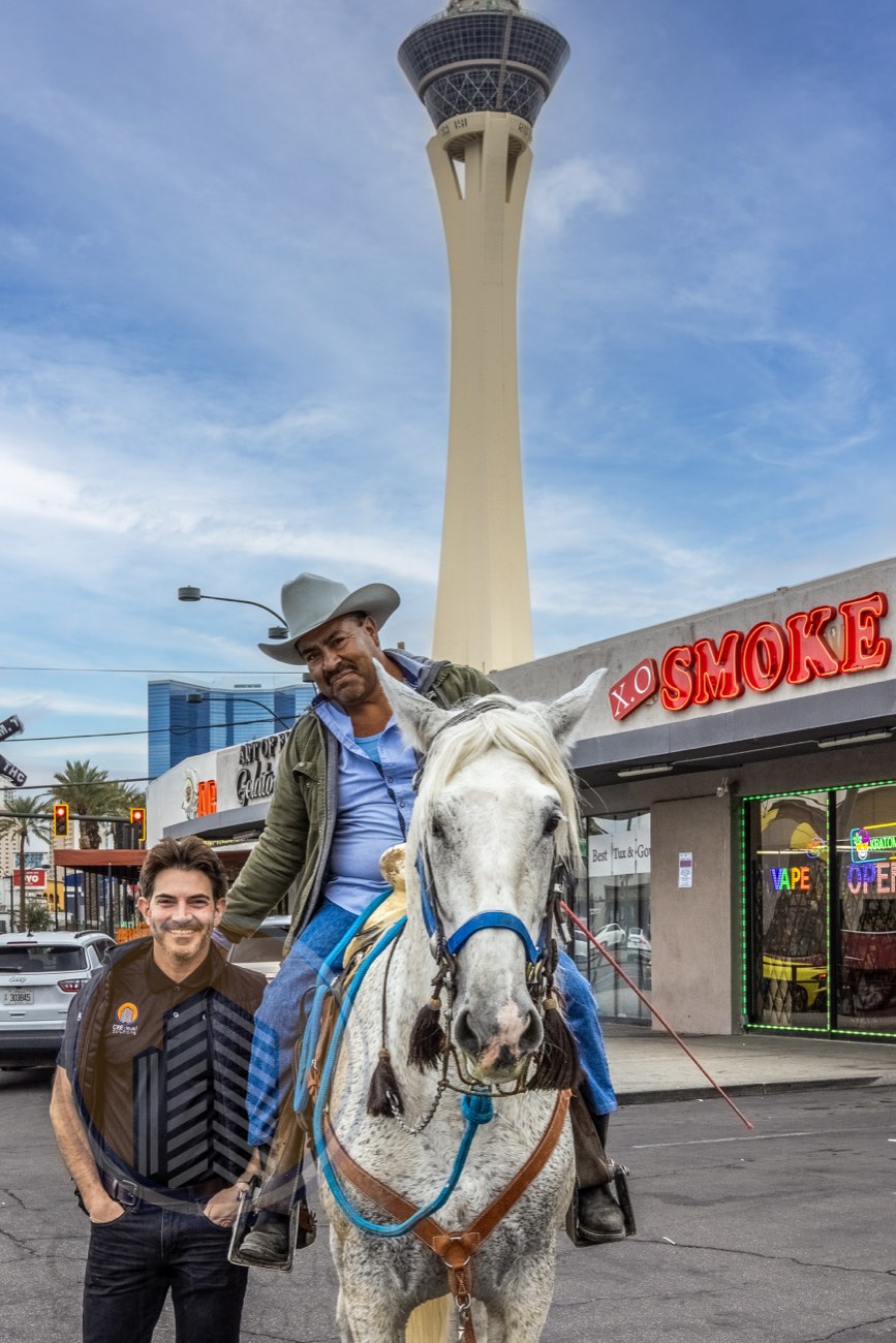 Behind the scenes — working a shoot among Las Vegas locals on the Strip