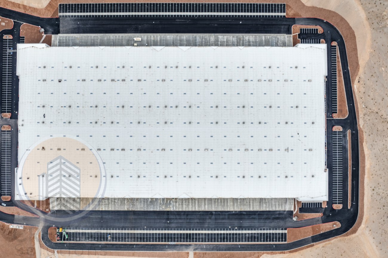 Industrial parcel 90-degree aerial look down — CRE drone photography Las Vegas