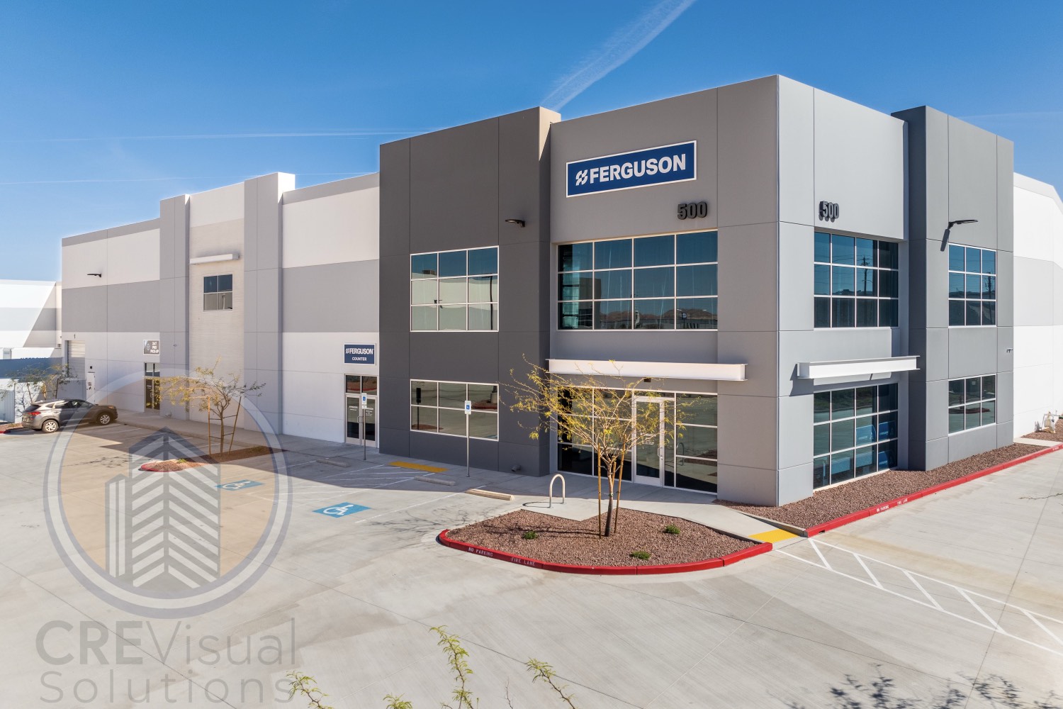 Industrial main shot — uniform corner composition, Las Vegas commercial real estate