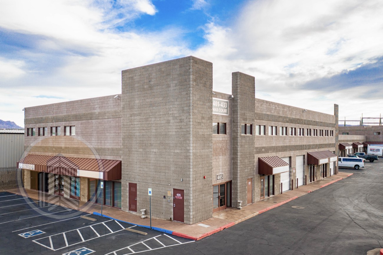 Industrial main shot — uniform corner composition, Las Vegas commercial real estate