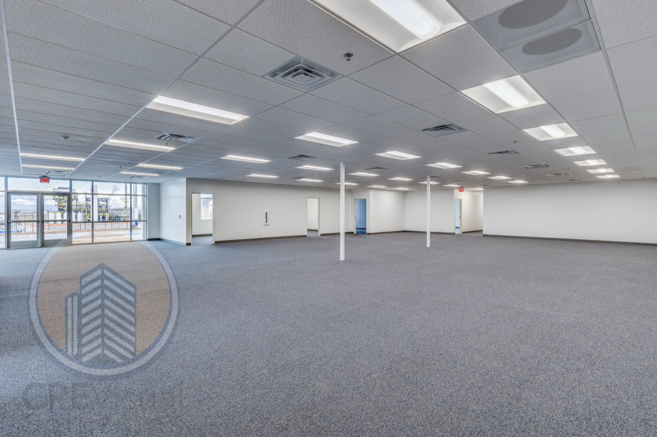 Industrial warehouse open floor interior