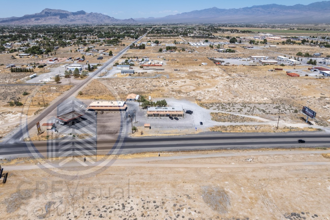 Land parcel aerial main shot — Las Vegas commercial land photography