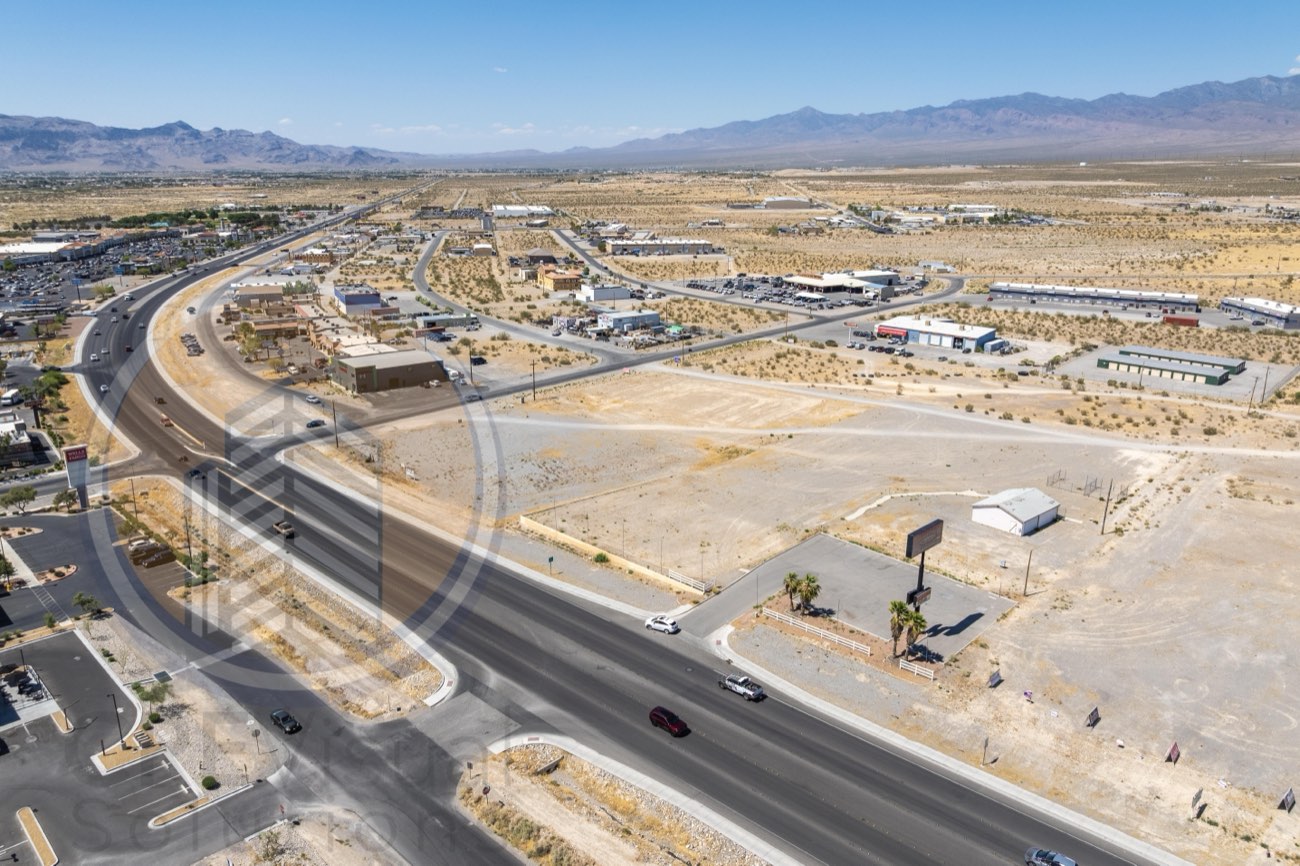 Land parcel aerial view with access roads