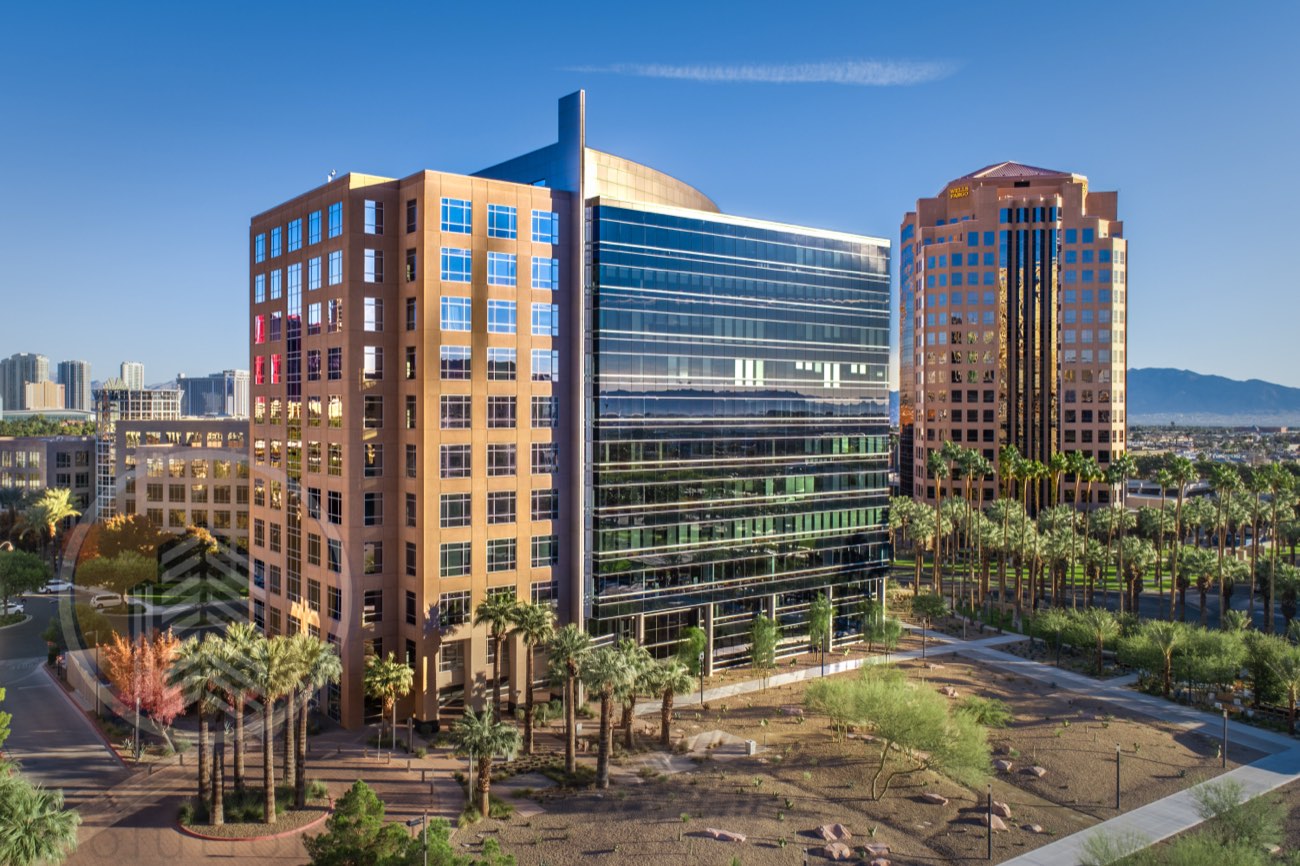 Class A office building exterior main shot — Las Vegas commercial real estate photography